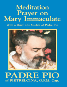 Oracao de meditacao sobre Maria - Sao Pio de Pietrelcina