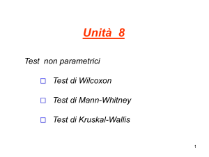 EJERCICIOS SPSS DEL Test di Wilcoxon Test di Mann-Whitney Test di Kruskal-Wallis