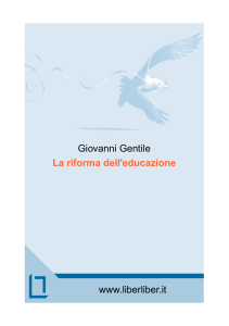 gentile la riforma dell educazione