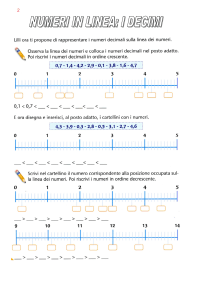 2 NUMERI IN LINEA I DECIMI