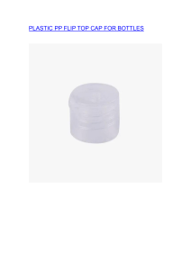 PLASTIC PP FLIP TOP CAP FOR BOTTLES