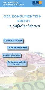 Guida Pratica sul Credito ai Consumatori - Tedesco - FI-1411