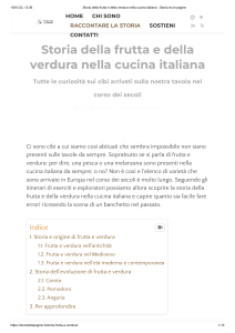 Storia della frutta e della verdura nella cucina italiana - Storia tra le pagine