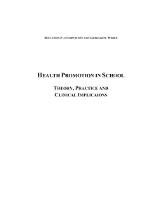 Health Promotion in School- A.Iudici cap.1