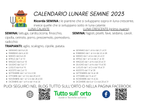 CALENDARIO LUNARE SEMINE 2023