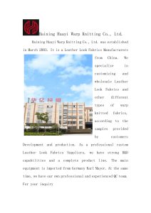  Haining Huayi Warp Knitting Co., Ltd.