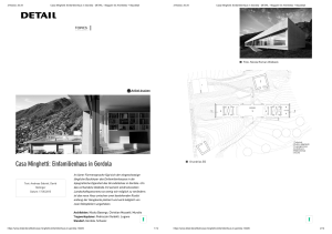 Casa Minghetti  Einfamilienhaus in Gordola - DETAIL - Magazin für Architektur + Baudetail