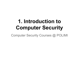 01. Introduction to Computer Security