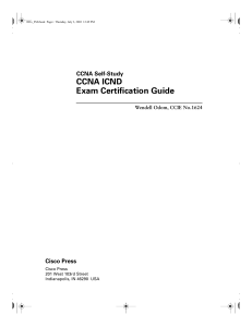 Cisco Press CCNA ICND (640-801 640-811) Self Study Guide