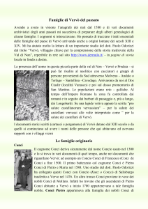 Famiglie di Vervo del passato