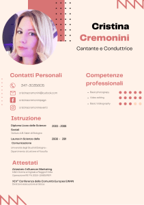 Cristina Cremonini CV 2022