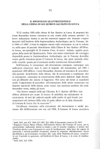 Giulio Ciampoltrini Il ripostiglio quattrocentesco della chiess di San Quirico all'Olivo in Lucca