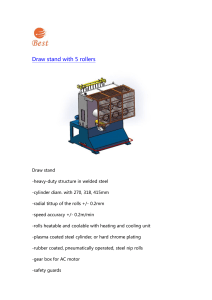 Draw stand with 5 rollers