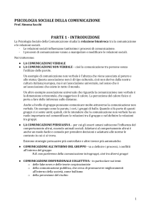 APPUNTI PSICOLOGIA SOCIALE DELLA COMUNICAZIONE - PDF