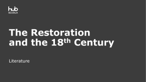 restoration and 18th cent literature