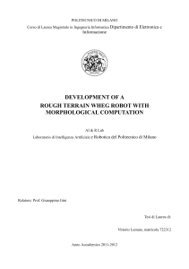 Development of a rough terrain robot with morphological computation