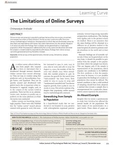 Andrade - 2020 - The Limitations of Online Surveys