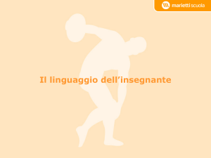 principi fondamentali - 1 Il linguaggio dell'insegnante