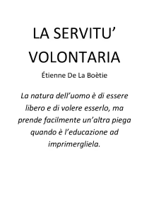 Etienne de la Boetie La servitù volontaria