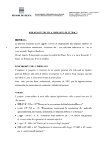 RELAZIONE TECNICA PER IMPIANTO ELETTRICO 1