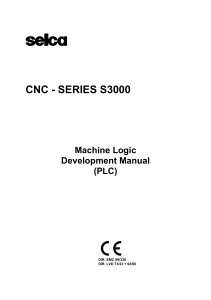 CNC S3000 PLC Machine Logic Development Manual