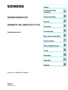 SINAMICS V90 & SIMOTICS S-1FL6 Operating Instructions