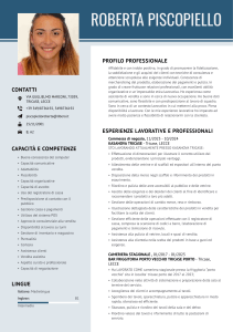 Curriculum Vitae Roberta Piscopiello - Commessa e Cameriera