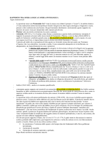 Logica e Ontologia: Appunti di Filosofia