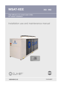 Clivet WSAT-XEE Chiller Installation & Maintenance Manual