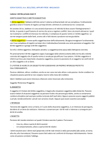 Diritto Oggettivo e Soggettivo: Appunti di Diritto Privato