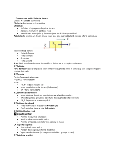 Plan de lecție Frecare: Fizică clasa a X-a