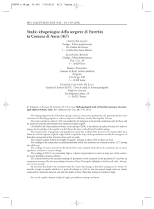Studio idrogeologico sorgente Entrebin Aosta: analisi e risultati