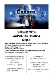 Casper The Friendly Ghost Reading Comprehension & Vocabulary