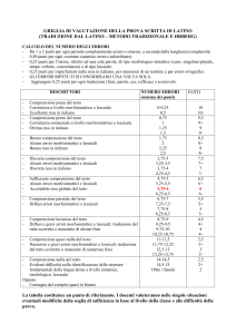 Griglia di Valutazione Latino: Traduzione e Metodo Ørberg