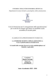 Sindrome di Down: Valutazione Interventi e Strategie