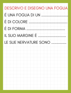 Descrivi e Disegna una Foglia: Attività Didattica per Bambini