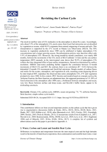 Revisiting the Carbon Cycle: CO2, Climate, and Ocean Outgassing Review