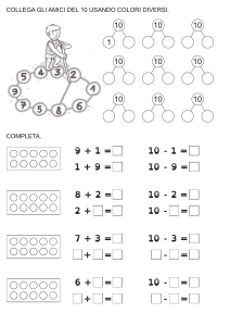 Amici del 10: Esercizi di Addizione e Sottrazione per Bambini
